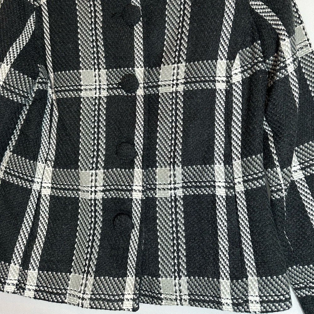 Merona Womens Size XS Plaid Jacket Blazer Coat Cloth Cover Buttons Pockets Lined - Picture 10 of 16